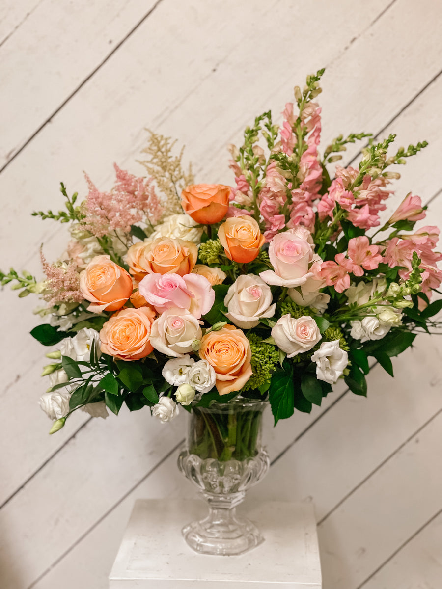 Peaches and Cream Bloom Box Boutique Blooms