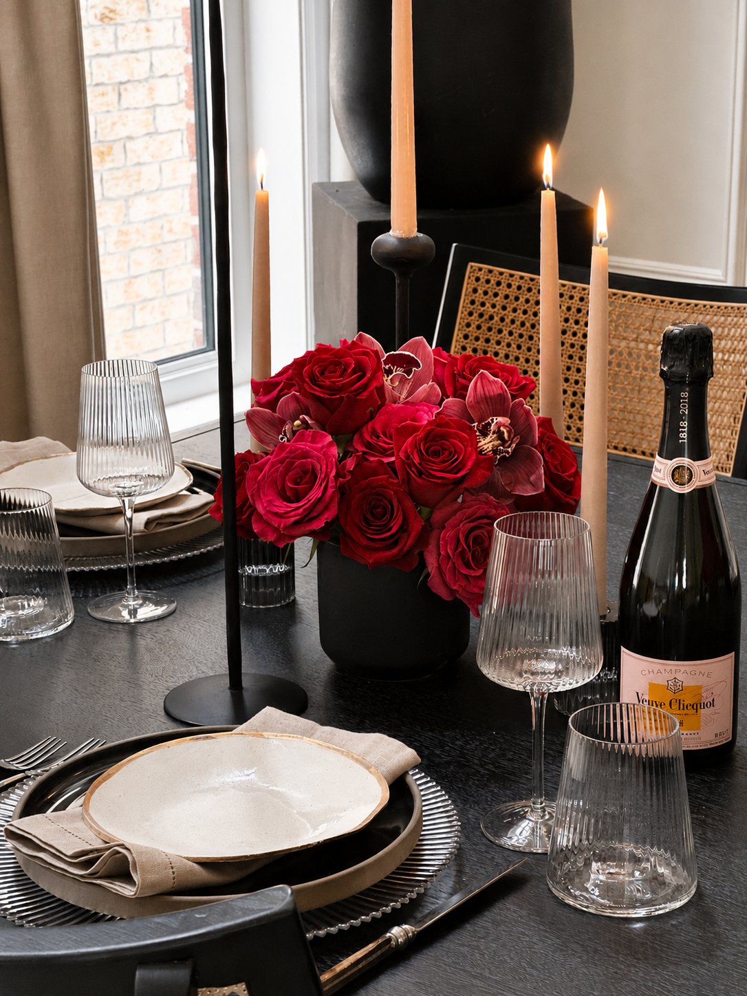 Dinner Setting Flowers