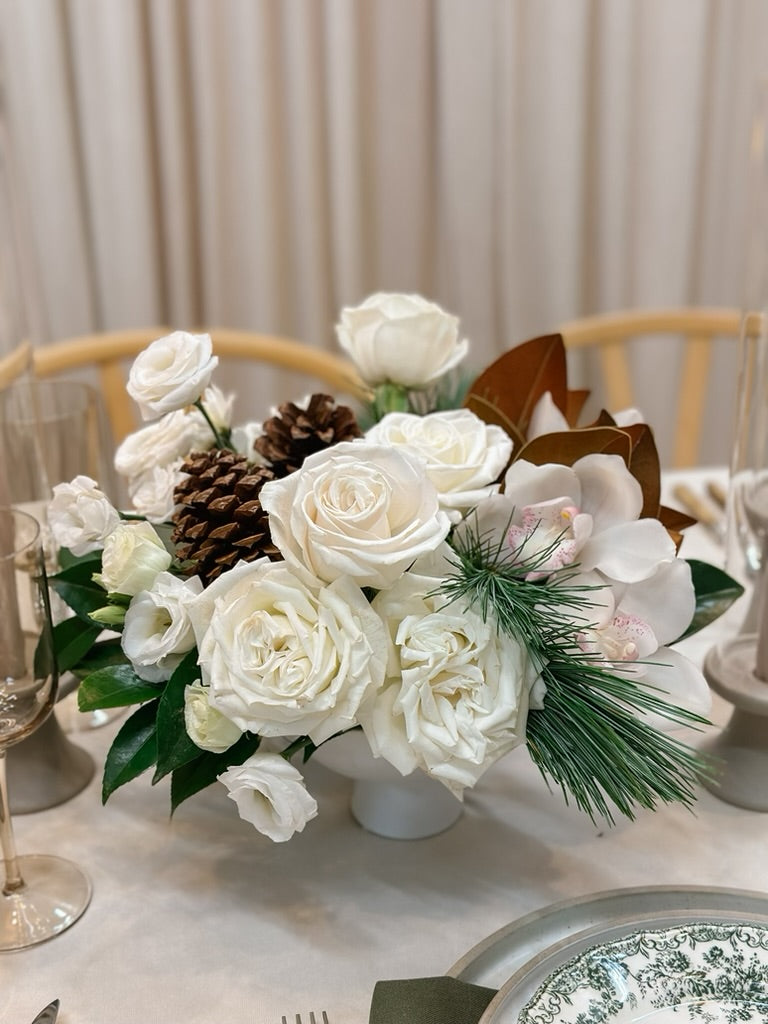 white winter flowers