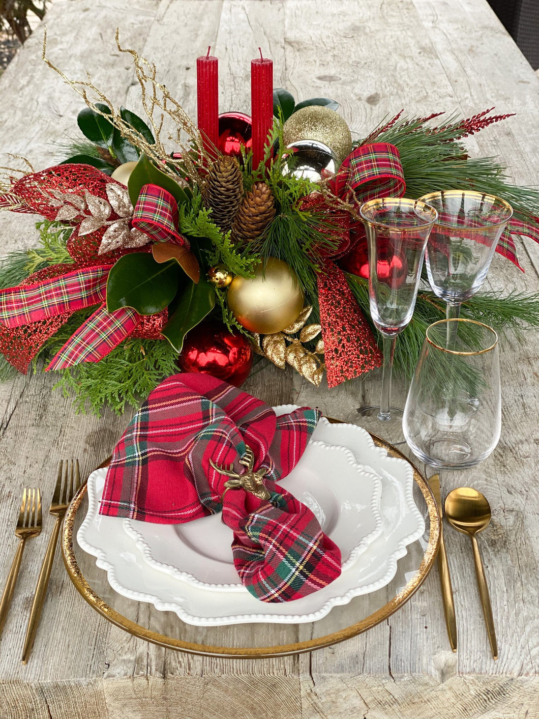 Crimson Holly - Long Lasting Centrepiece
